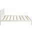 Lit plateforme simple avec tête de lit, support à lattes en bois stable, sans sommier, sommier blanc requis, lattes robustes, teinte