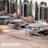 Outdoor Picnic Table Portable Picnic Table Bench w/ 4 Benches & Umbrella Hole Grey-28049682