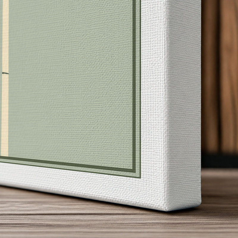 Bamboo Stillness Japandi - Wrapped Canvas, 36x24 - 91.4 x 61.0 cm, White Border