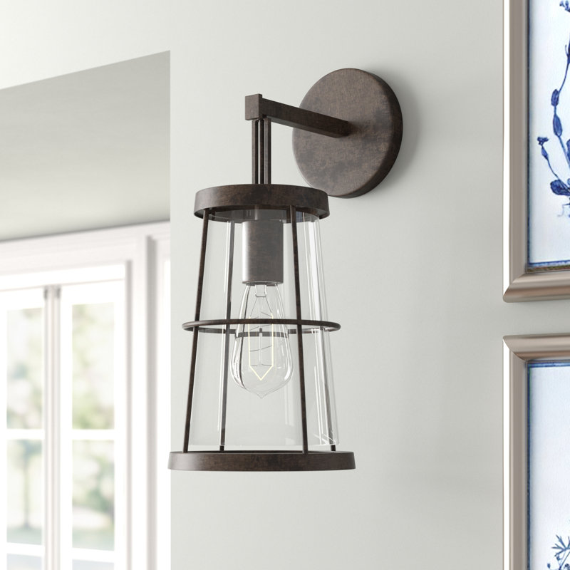 Lake Park Armed Sconce, Nordic Gray
