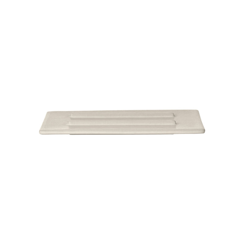 Plateau / soucoupe en grès de style japonais MAKOTO, Faisceau de lune (beige)