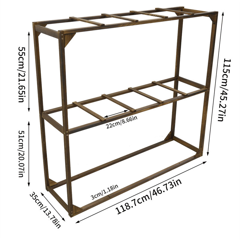 Cadre de support de treillis pour jardin d'extérieur pour légumes grimpants Cadre en bois de tomate canneberge avec 5 cages