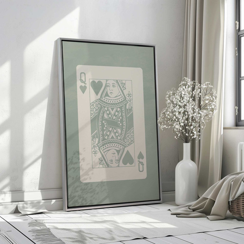 «Sage Queen Card», reproduction sur toile dans un cadre, H 18,75 po x l 12,75 po, Noir satiné