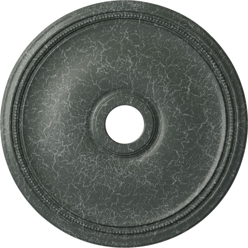 Endurathane Theia Ceiling Medallion, 24"OD x 3 5/8"ID x 1 3/4"P (Fits Canopies up to 6 3/4"), Hand-Painted Athenian Green Crackle Finish