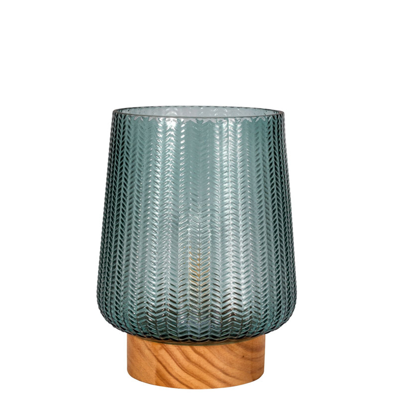 Elfetie Solid Wood Novelty Lamp, Teal