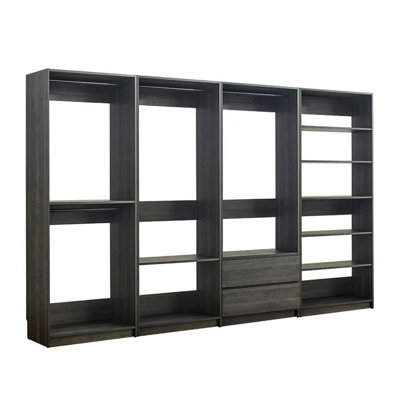 Système d'organisation modulaire autoportant Dee, 4 tringles de suspension, 6 tablettes
