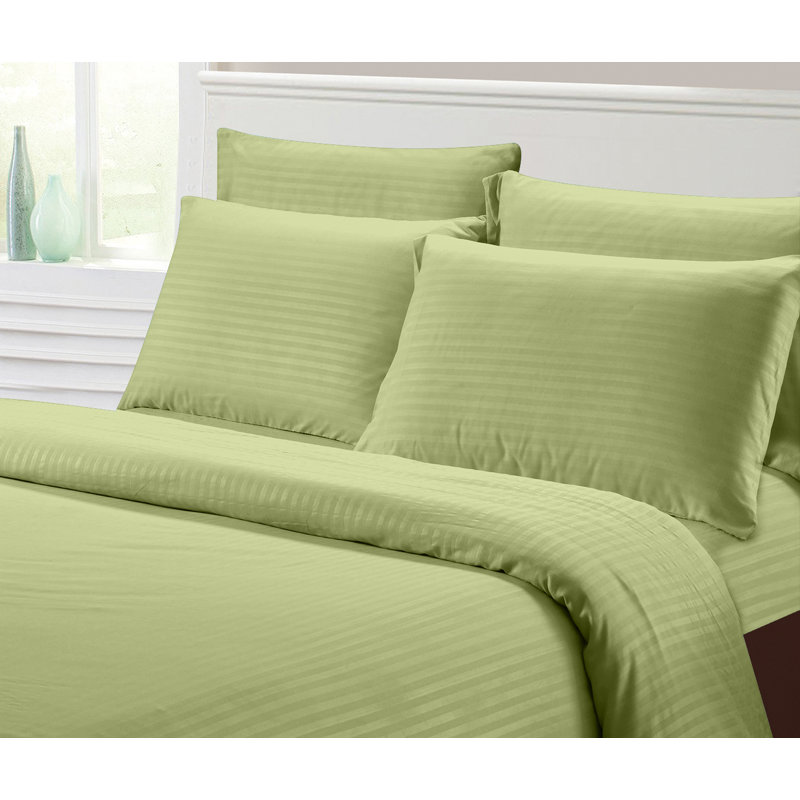 Apthorp Microfiber Striped Sheet Set, Full, Sage
