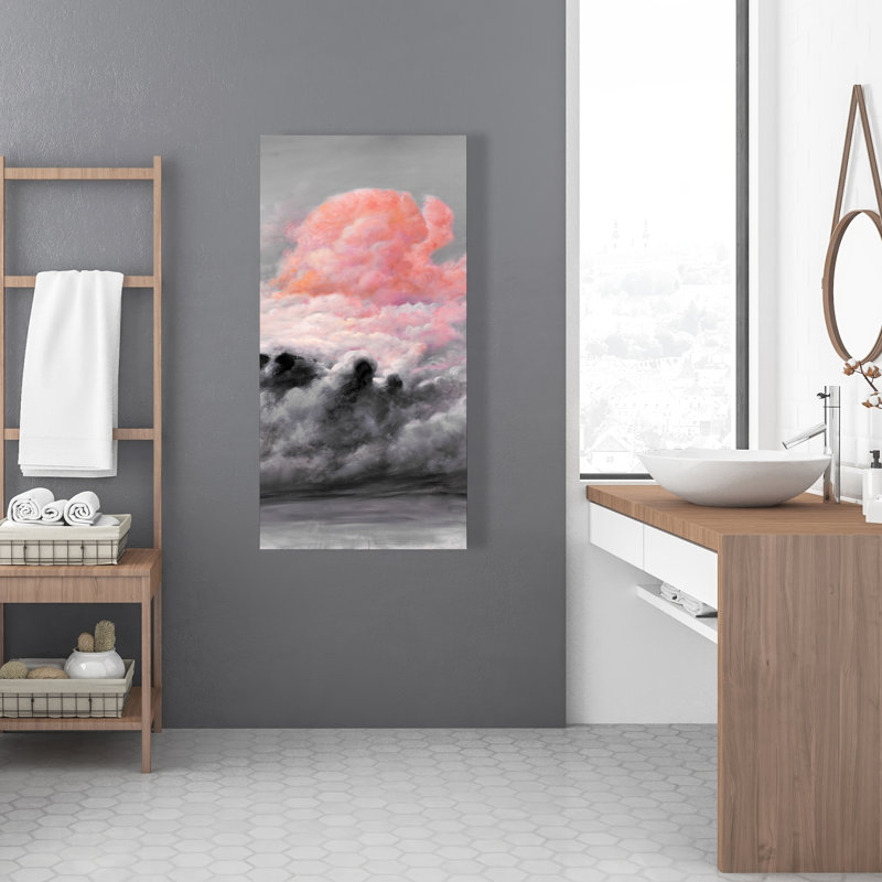 Pink Clouds - Pink Bedroom Canvas Art for Home Decor