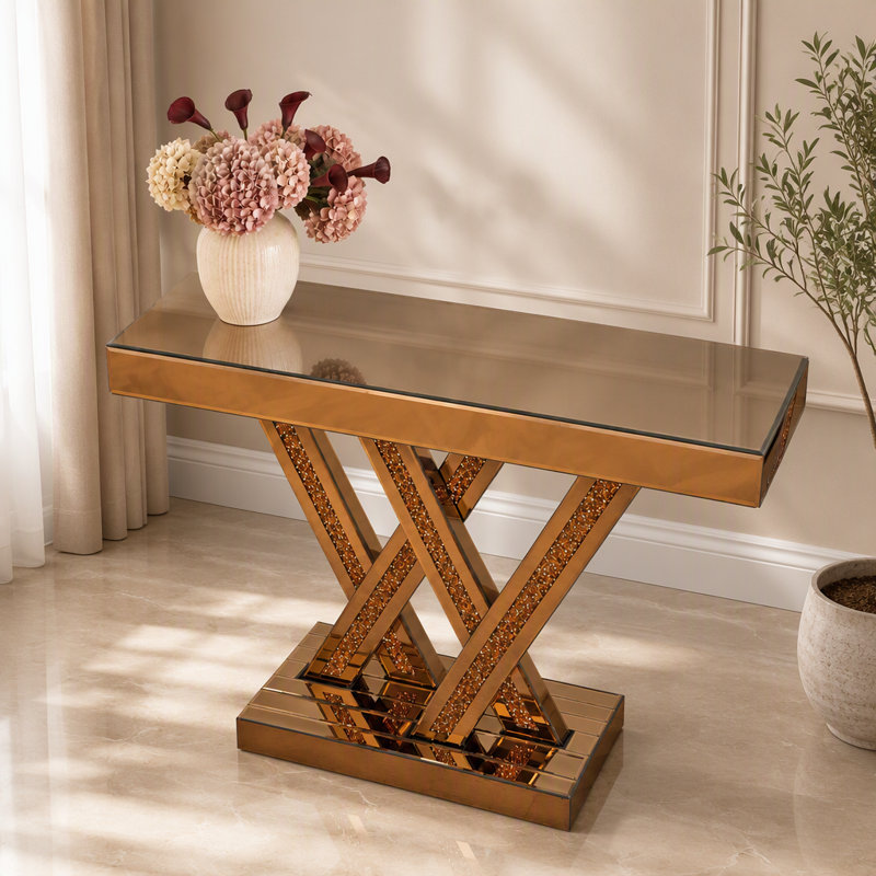 Table console d'entrée miroir