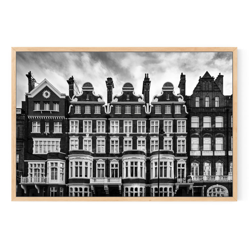 London Townhouses, 24" H x 36" W, Natural