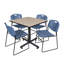 Nicklas square break room table, 4 Zeng stacking chairs-32668294-32668289