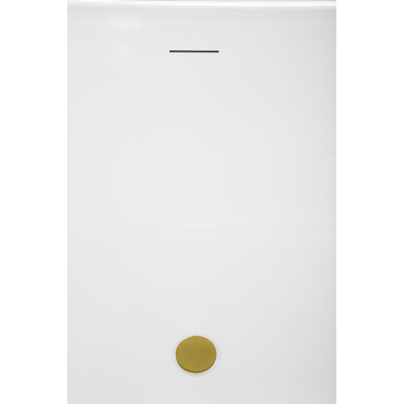 Baignoire autoportante 67 "avec drain 67" Streamline, Brushed Gold