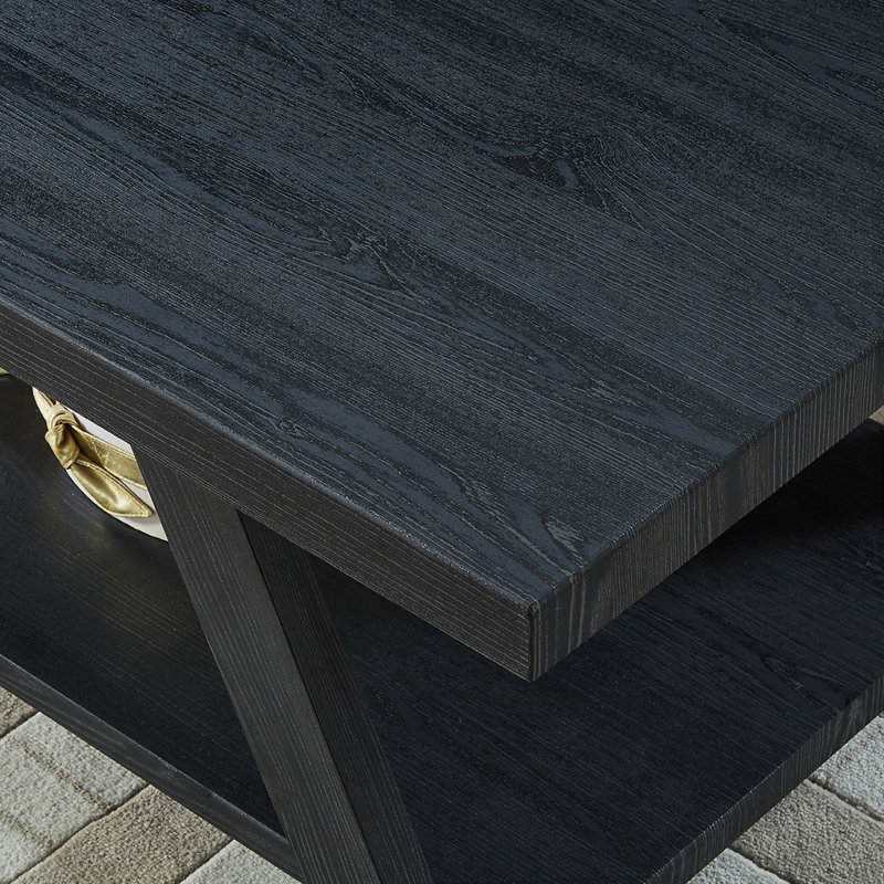 Table basse en bois, Noir, Noir