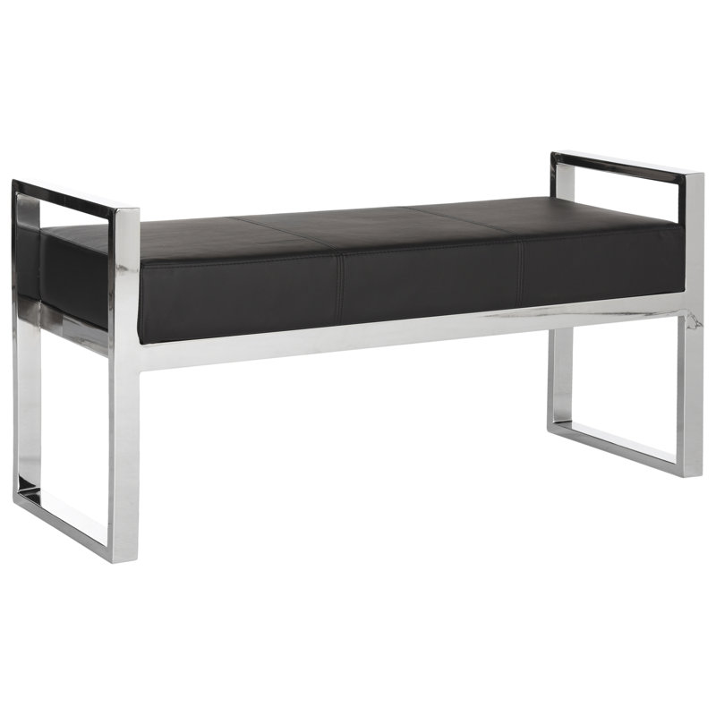 Banc rembourré Langely, Noir