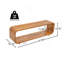 Table basse en bois d'acacia