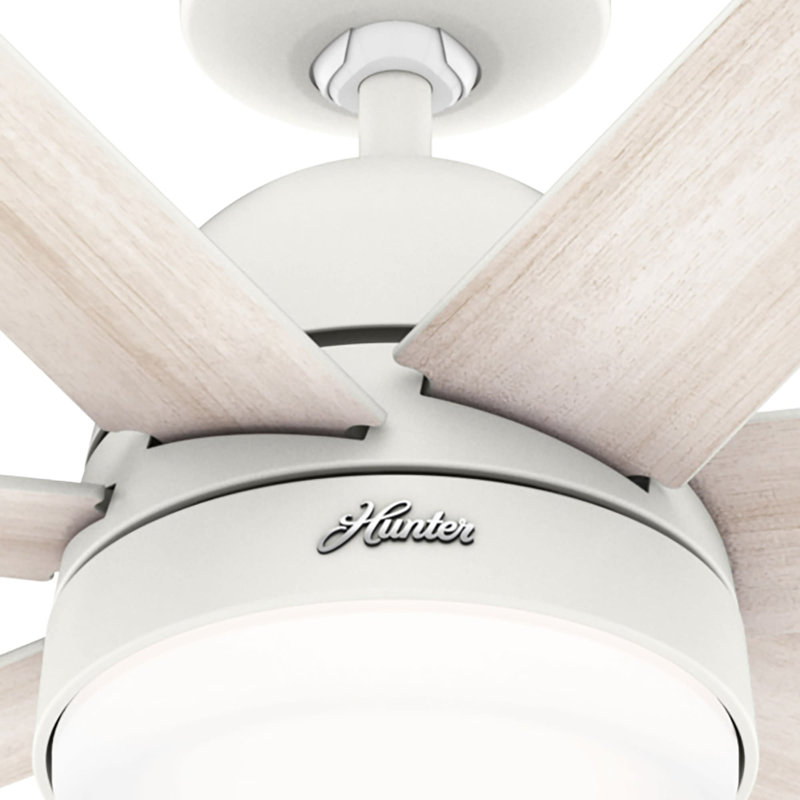 70" Phenomenon 7 - Blade Smart Standard Ceiling Fan with Pull Chain and Light Kit Included, Matte White