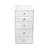 SlayStation 5 Soft Close Drawer Makeup Vanity Storage Unit with Crystal Lux Drawer Knobs-1012564145