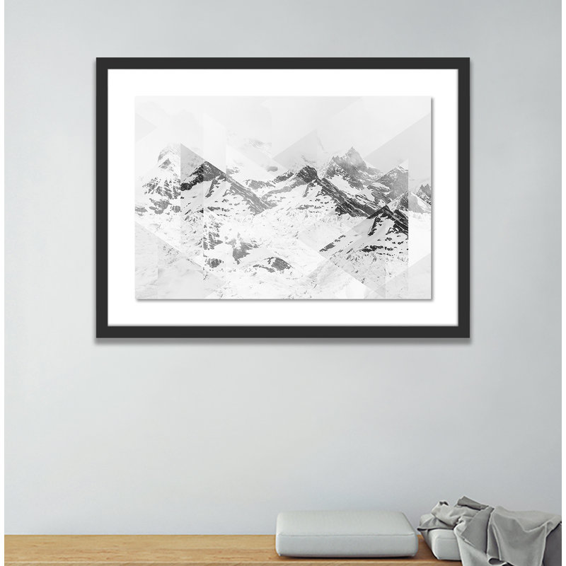 Perito Moreno Scattered Framed Graphic Art, 30" H x 40" W x 2.5" D, Black