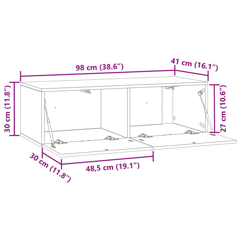 Unfinished TV Stand for TVs up to 65" with Fireplace Included