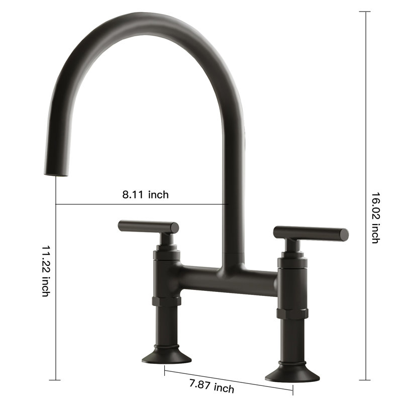 VIBRANTBATH Kitchen Faucet, Matte Black