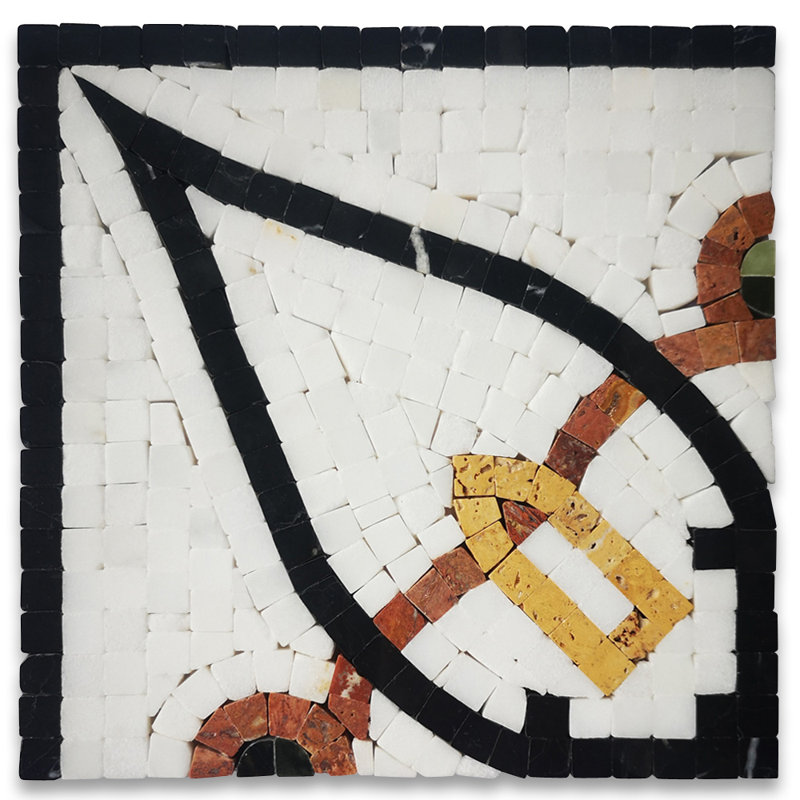 Blossom Emperador 7.1" x 7.1" Marble Mosaic Wall & Floor Tile