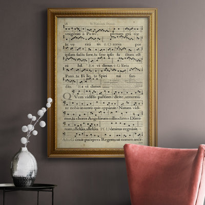 Vellum Songbook III Premium Framed Canvas- Ready To Hang