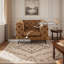 Chaise modulaire en microfibre brune