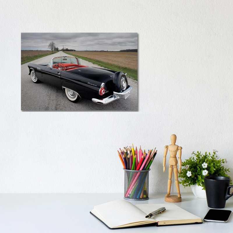 Ford Thunderbird, 1956 - Wrapped Canvas Print, 20.32 cm H x 30.48 cm W