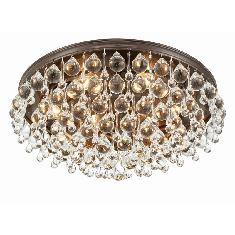 Calypso 6 Light Flush Mount, Vibrant Bronze