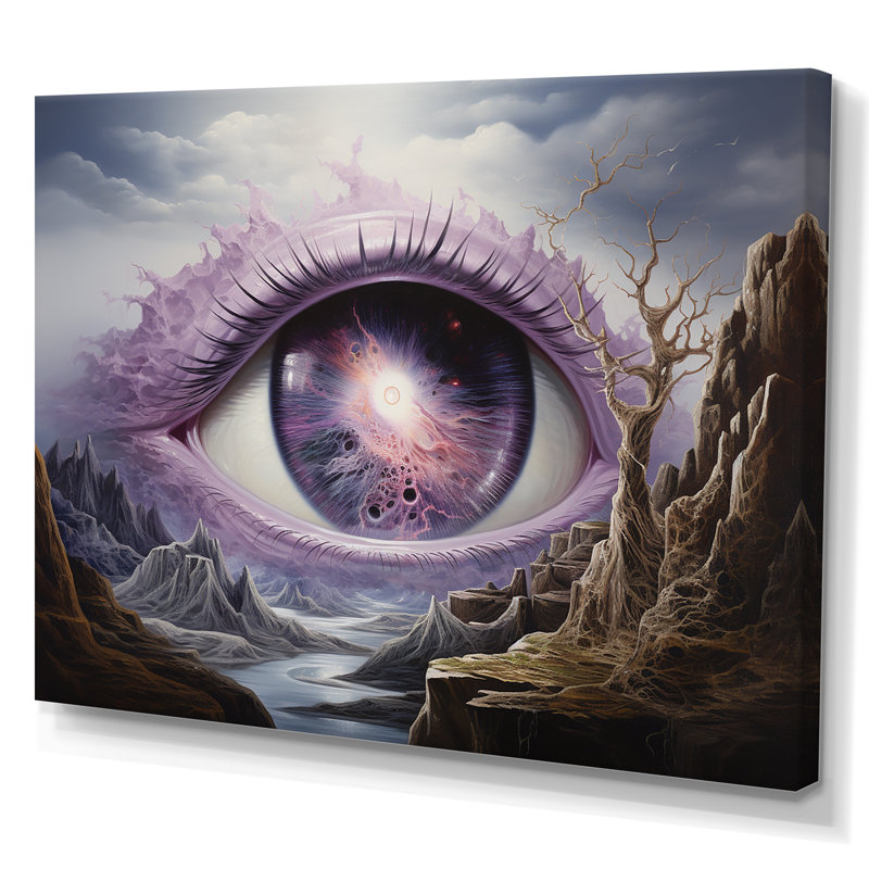 Minds Eye, paysage surréel II sur toile, Toile tendue, H 12 po x l 20 po x P 1 po