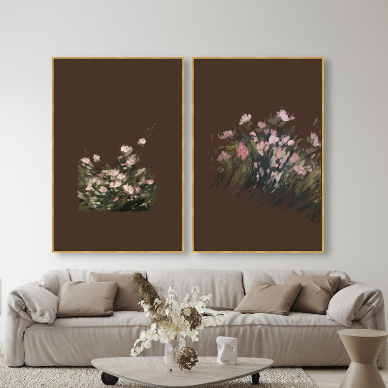 Secret Garden Set Set by Oliver Gal, 37"H x 55"W, Gold Floater Frame