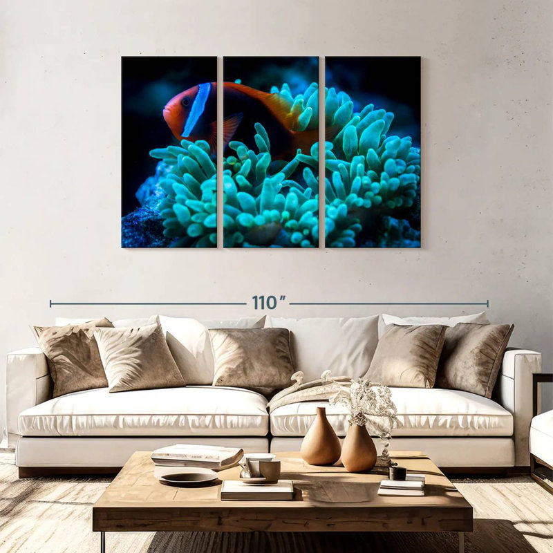 Brampt Tomato Clownfish, 48" H x 74" W