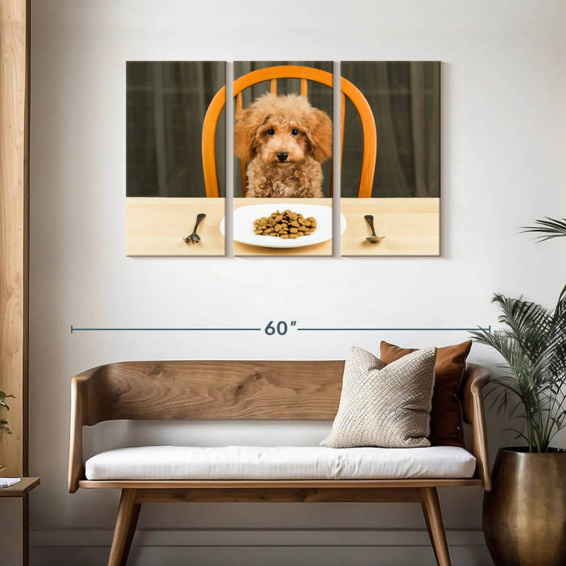 Brampt Dog Dinner Time, 28" H x 45" W