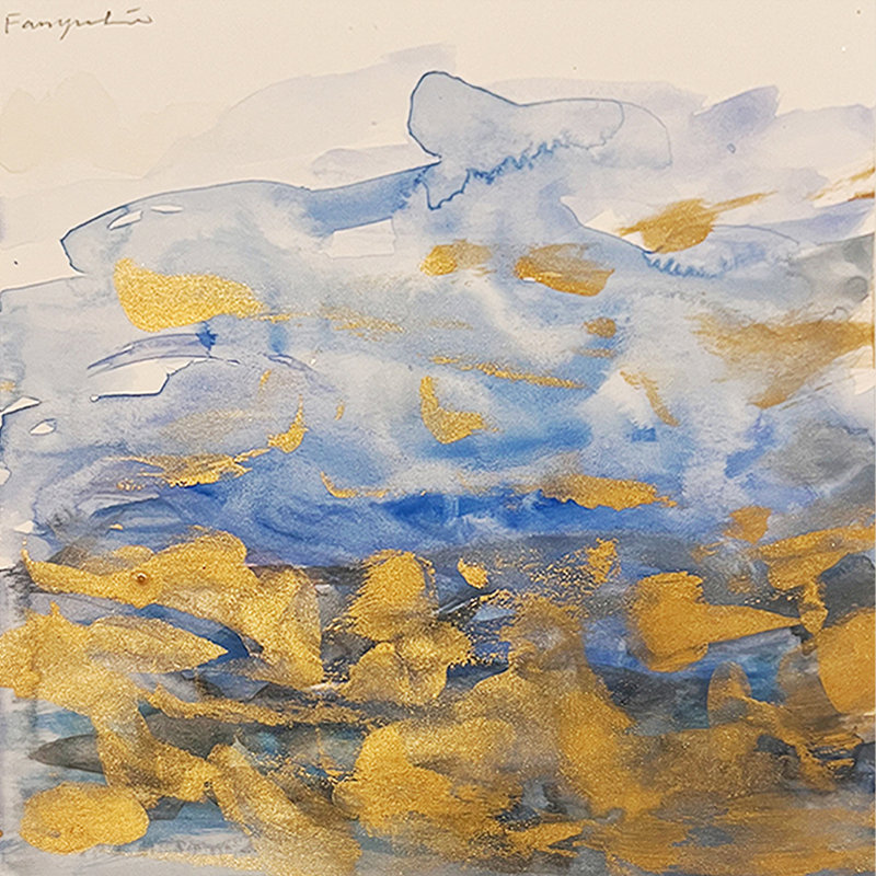 The Touch of Ocean No.4 by Fanyu Lin - Single Picture Frame Painting