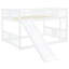 Lit double superposé blanc avec glissade robuste et attrayante