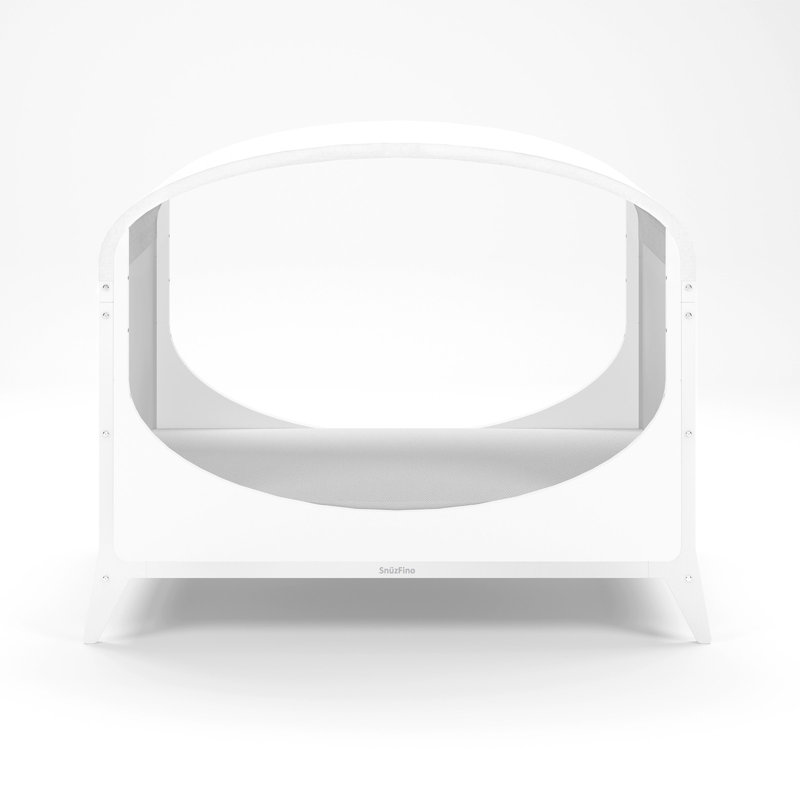 SnuzFino Cot Bed with Toddler Kit, White