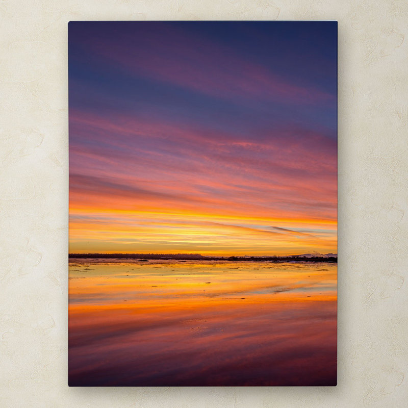Boundary Sunset Landscape Canvas Art in Warm Tones