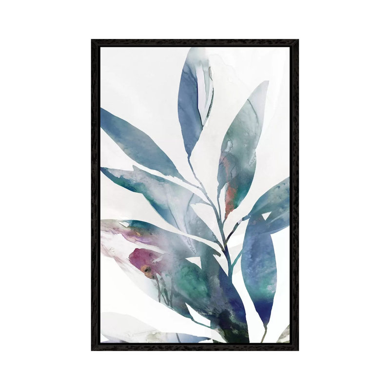 Indigo Sprig II by Isabelle Z - Painting on Canvas, Black Framed, 101.6 cm H x 66.04 cm W