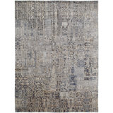 Hercules Abstract Area Rug in Gray