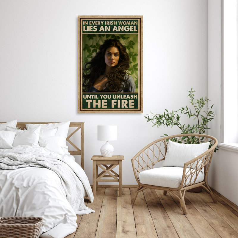 " In Every Irish Woman - 1 Piece Rectangle Graphic Art Print On Wrapped Canvas ", L 11 po x H 14 po