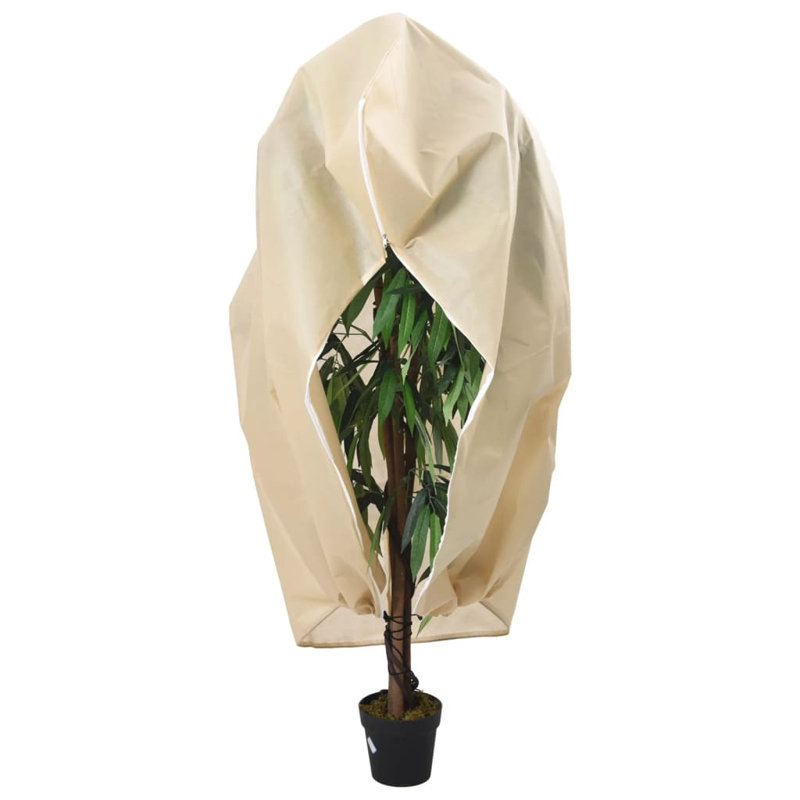 Binnie Plant Fleece Cover, 350cm H x 393cm W, Beige