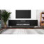 Meuble télé 80 po avec foyer électrique 40 po noir et console murale à DEL pour téléviseur 90 po-844634703-844634700