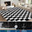 2x6 Runner Rug - Machine Washable, Non-Slip, Stain-Resistant Checkerboard Plush Carpet for Hallways, Entryways, Bedrooms (Navy Blue)-895674048