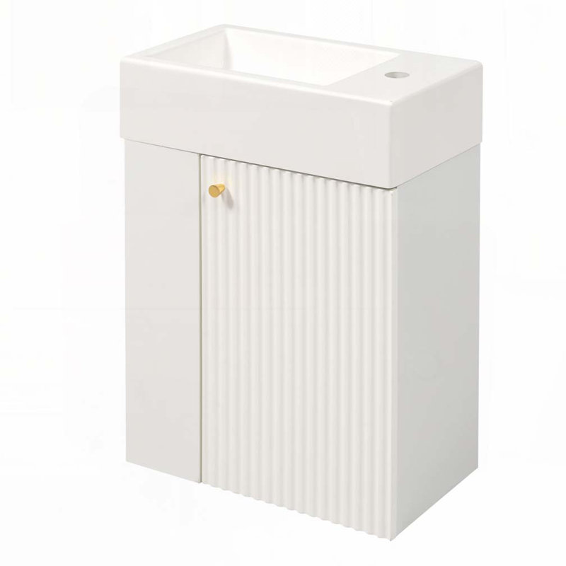 Meuble-lavabo flottant avec lavabo en résine