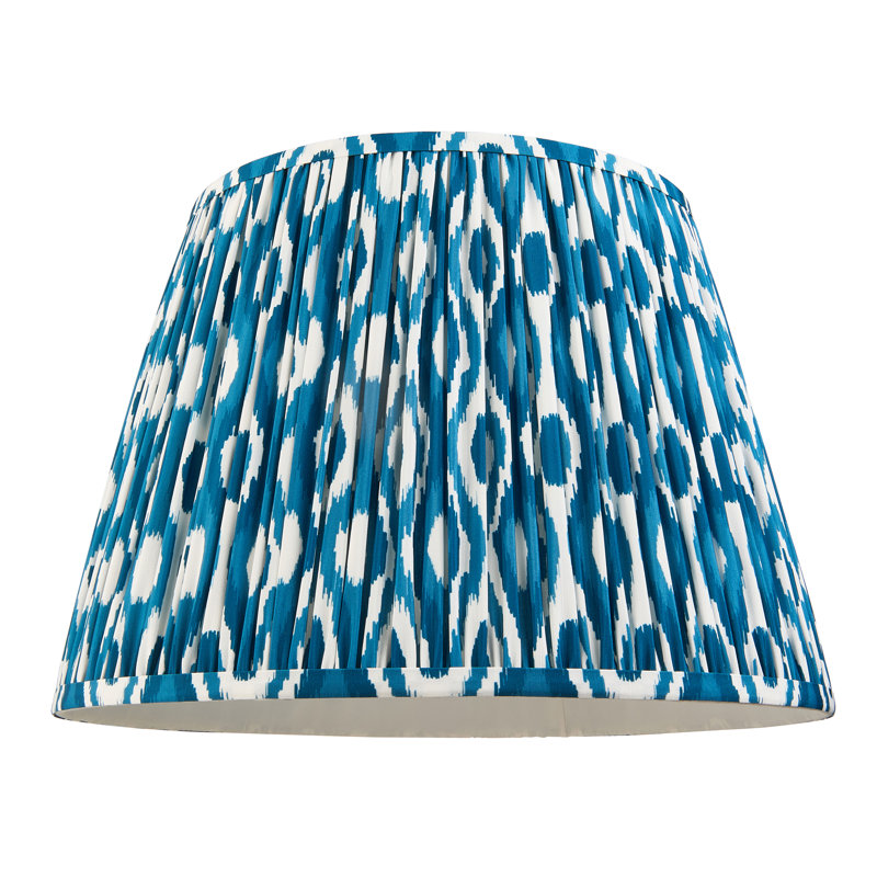 Ikat Lamp Shade, Blue, 27.5cm H x 28cm W x 40cm D