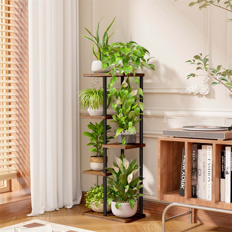 Plant Stand, Black/Brown