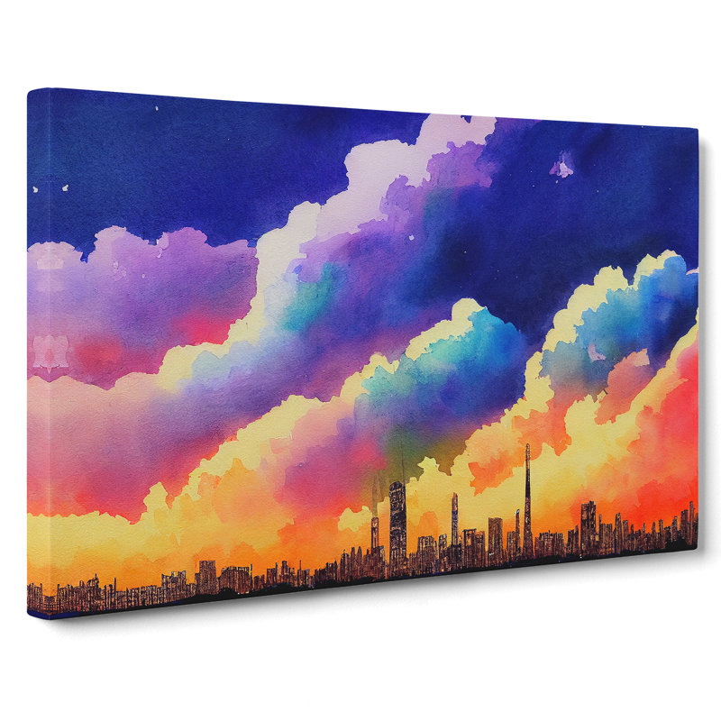 Mysterious Skyline Architecture - Wrapped Canvas, 40cm H x 60cm W x 3cm D