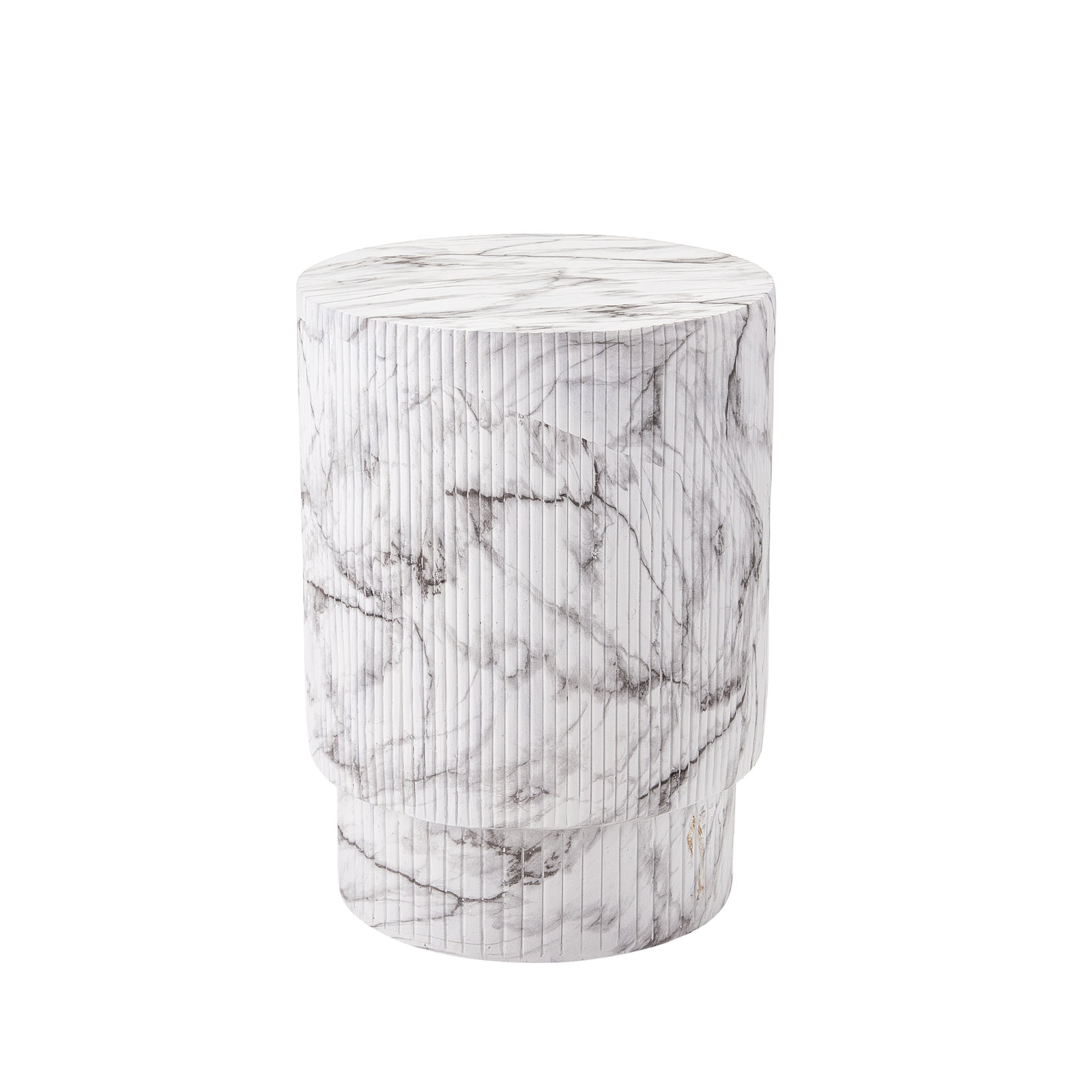 15" Patio Side Table, Marble