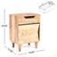 Table de chevet en bois naturel