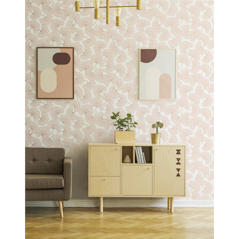 Capsule Floral Wallpaper Double Roll, Pink 